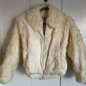 White Angora Fur Jacket